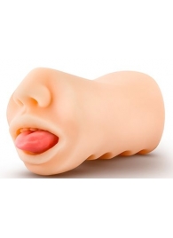 Телесный мастурбатор-ротик с язычком Oral Anne - Blush Novelties - в Норильске купить с доставкой