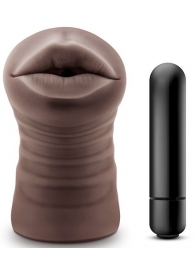 Коричневый мастурбатор-ротик Heather - Blush Novelties - в Норильске купить с доставкой