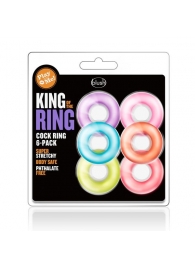 Набор из 6 эрекционных колец King of the Ring - Blush Novelties - в Норильске купить с доставкой