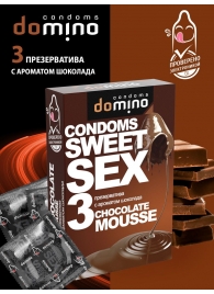 Презервативы для орального секса DOMINO Sweet Sex с ароматом шоколадного мусса - 3 шт. - Domino - купить с доставкой в Норильске