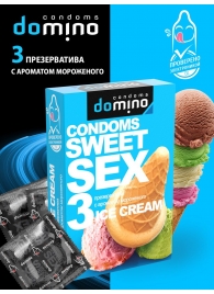 Презервативы для орального секса DOMINO Sweet Sex с ароматом мороженого - 3 шт. - Domino - купить с доставкой в Норильске