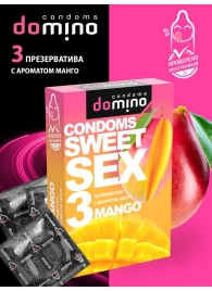 Презервативы для орального секса DOMINO Sweet Sex с ароматом манго - 3 шт. - Domino - купить с доставкой в Норильске