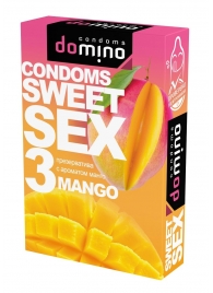 Презервативы для орального секса DOMINO Sweet Sex с ароматом манго - 3 шт. - Domino - купить с доставкой в Норильске