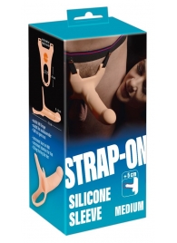 Силиконовый полый страпон на ремнях Silicone Strap-on - 16 см. - Orion - купить с доставкой в Норильске