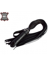 Черная плеть  Ковбой  с ручкой-фаллосом - 55 см. - Sitabella - купить с доставкой в Норильске