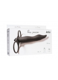 Черная вибронасадка для двойного проникновения Flirtini - 15,9 см. - Lola Games - купить с доставкой в Норильске