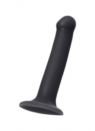 Черный фаллос на присоске Silicone Bendable Dildo M - 18 см. - Strap-on-me - купить с доставкой в Норильске