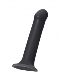 Черный фаллос на присоске Silicone Bendable Dildo L - 19 см. - Strap-on-me - купить с доставкой в Норильске