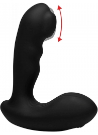 Черный стимулятор простаты Alpha-Pro 7X P-Milker Silicone Prostate Stimulator with Milking Bead - XR Brands - в Норильске купить с доставкой