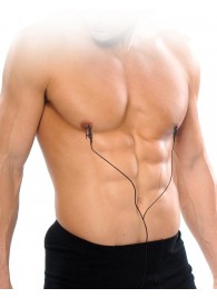 Черные электрические зажимы для сосков Shock Therapy Nipple Clamps - Pipedream - купить с доставкой в Норильске