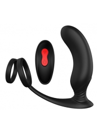 Черный массажер простаты REMOTE P-PLEASER - Dream Toys - в Норильске купить с доставкой