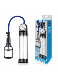 Прозрачная вакуумная помпа Sex Expert с манометром - Sex Expert - в Норильске купить с доставкой