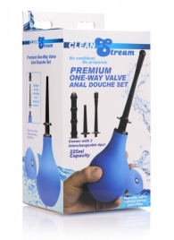 Анальный душ с 3 насадками Premium One-way Valve Anal Douche Set - XR Brands - купить с доставкой в Норильске