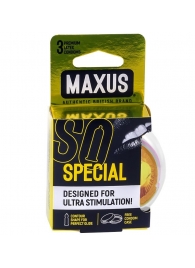 Презервативы с точками и рёбрами в пластиковом кейсе MAXUS Special - 3 шт. - Maxus - купить с доставкой в Норильске
