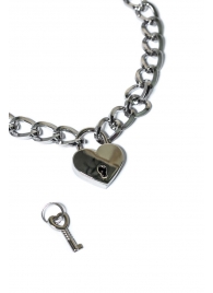 Серебристый ошейник Embrace с ключиком - Lola Games - купить с доставкой в Норильске