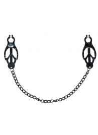 Зажимы на соски Darkside с цепочкой - Lola Games - купить с доставкой в Норильске