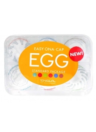 Набор из 6 мастурбаторов Tenga EGG Easy Beat с различным рельефом - Tenga - в Норильске купить с доставкой