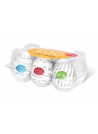 Набор из 6 мастурбаторов Tenga EGG Easy Beat с различным рельефом - Tenga - в Норильске купить с доставкой