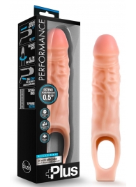 Телесный реалистичный фаллоудлинитель 9 Inch Silicone Cock Sheath Penis Extender - 22,86 см. - Blush Novelties - в Норильске купить с доставкой