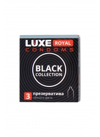 Черные презервативы LUXE Royal Black Collection - 3 шт. - Luxe - купить с доставкой в Норильске