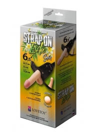 Пояс-трусики с 2 насадками Exotic-Sara - 16,5 см. - LOVETOY (А-Полимер) - купить с доставкой в Норильске