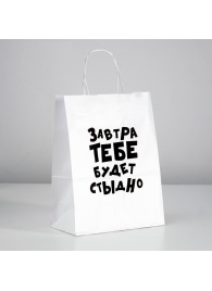 Подарочный пакет  Завтра тебе будет стыдно  - 30 х 24 см. - UPAK LAND - купить с доставкой в Норильске