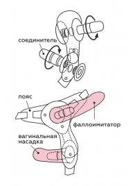 Черный пояс для женщин BEST SELECT с 3 насадками - LOVETOY (А-Полимер) - купить с доставкой в Норильске