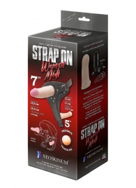 Реалистичный страпон Woman Midi с вагинальной пробкой - 19 см. - LOVETOY (А-Полимер) - купить с доставкой в Норильске
