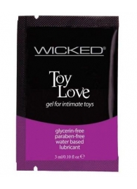 Лубрикант на водной основе для использования с игрушками WICKED Toy Love - 3 мл. - Wicked - купить с доставкой в Норильске