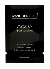 Мягкий лубрикант на водной основе WICKED AQUA Sensitive - 3 мл. - Wicked - купить с доставкой в Норильске