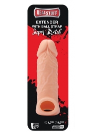 Телесная насадка EXTENDER WITH BALL STRAP 5.5 - 14 см. - Dream Toys - в Норильске купить с доставкой