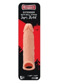 Телесная насадка EXTENDER WITH BALL STRAP 6.5 - 17 см. - Dream Toys - в Норильске купить с доставкой