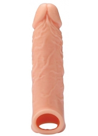 Телесная насадка EXTENDER WITH BALL STRAP 6.5 - 17 см. - Dream Toys - в Норильске купить с доставкой