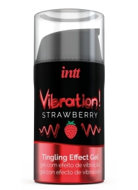 Жидкий интимный гель с эффектом вибрации Vibration! Strawberry - 15 мл. - INTT - купить с доставкой в Норильске