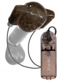 Дымчатый вибростимулятор головки пениса Dual Vibrating Head Teaser - Pipedream - в Норильске купить с доставкой