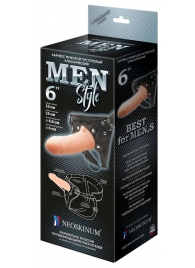 Телесный пустотелый харнесс MEN Style - 17,5 см. - LOVETOY (А-Полимер) - купить с доставкой в Норильске