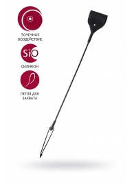 Черный гладкий стек с тонкой ручкой - 48 см. - ToyFa - купить с доставкой в Норильске