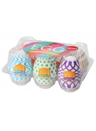 Набор из 6 мастурбаторов Tenga EGG IV с различным рельефом - Tenga - в Норильске купить с доставкой