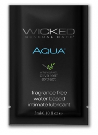 Легкий лубрикант на водной основе с алое Wicked Aqua - 3 мл. - Wicked - купить с доставкой в Норильске