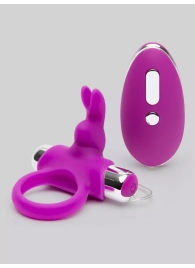 Лиловое виброкольцо с пультом ДУ Remote Control Cock Ring - Happy Rabbit - в Норильске купить с доставкой