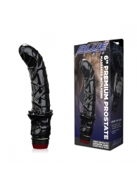 Черный вибромассажер простаты 6  Premium Prostate Massager - BlueLine - в Норильске купить с доставкой