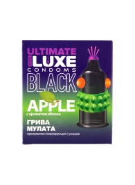 Черный стимулирующий презерватив  Грива мулата  с ароматом яблока - 1 шт. - Luxe - купить с доставкой в Норильске