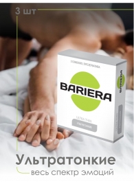 Ультратонкие презервативы Bariera Ultra Thin - 3 шт. - Bariera - купить с доставкой в Норильске