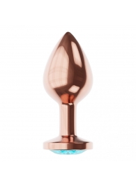 Пробка цвета розового золота с малиновым кристаллом Diamond Topaz Shine L - 8,3 см. - Lola Games - купить с доставкой в Норильске