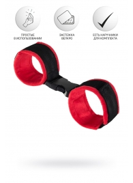 Красно-черные велюровые оковы Anonymo - ToyFa - купить с доставкой в Норильске