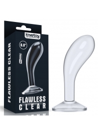 Прозрачный стимулятор простаты Flawless Clear Prostate Plug - 15 см. - Lovetoy - в Норильске купить с доставкой