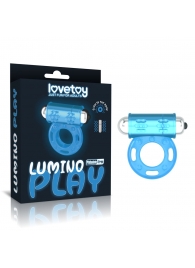 Голубое, светящееся в темноте эрекционное виброкольцо Lumino Play Vibrating Penis Ring - Lovetoy - в Норильске купить с доставкой