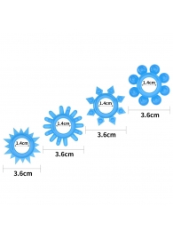 Набор из 4 голубых, светящихся в темноте эрекционных колец Lumino Play - Lovetoy - в Норильске купить с доставкой