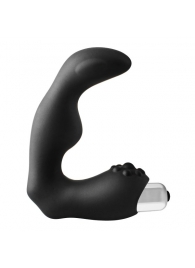 Черный вибромассажер простаты FantASStic Vibrating Prostate Massager - 11,3 см. - Dream Toys - в Норильске купить с доставкой