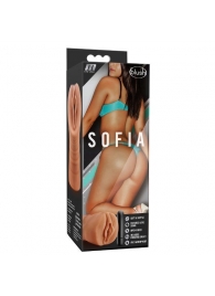Мастурбатор-вагина цвета карамели Sofia с вибрацией - Blush Novelties - в Норильске купить с доставкой